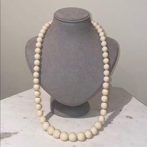 Napier Graduating White Beaded Necklace